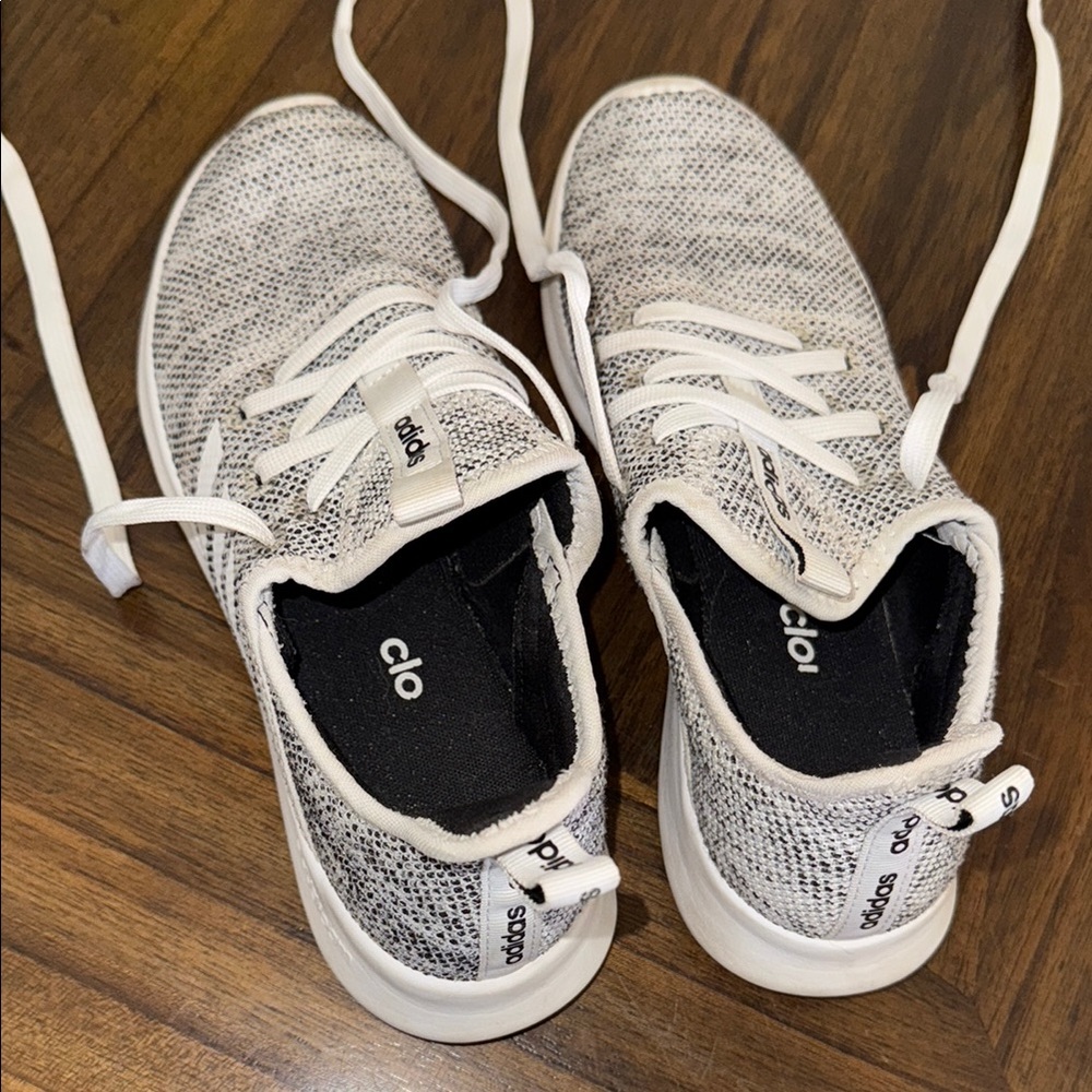 Adidas Gray and White Sneakers